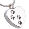 GeckoCustom Unisex Stainless Steel Pet,Dog/Cat Jewelry Paw Print Cremation Jewelry Ashes Holder Pet Memorial Urn Necklace For Memory 1 / Non-Engraving