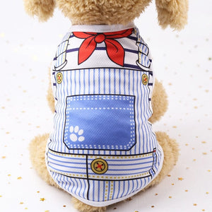 GeckoCustom Vest pet spring and summer vest teddy bear beautiful dog clothes cat clothes Vest mesh breathable pet clothes puppy clothes honglingjin / XS