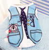 GeckoCustom Vest pet spring and summer vest teddy bear beautiful dog clothes cat clothes Vest mesh breathable pet clothes puppy clothes majialing / XS