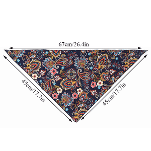 GeckoCustom Western Cowboy Halloween Dog Cat Costume Navy Blue Triangle Scarf / M