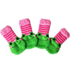 GeckoCustom Winter Warm Dog Socks Cute Cartoon Anti Slip Skid Pet Shoes Socks 4Pcs Soft Breathable Paw Protector for Small Puppy Cat Dogs 24 / S