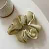 GeckoCustom Women Silk Scrunchie Elastic Handmade Multicolor Hair Band Ponytail Holder Headband Hair Accessories 1PC Satin Silk Solid Color Light Green