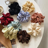 GeckoCustom Women Silk Scrunchie Elastic Handmade Multicolor Hair Band Ponytail Holder Headband Hair Accessories 1PC Satin Silk Solid Color