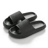 GeckoCustom Women Thick Platform Cloud Slippers Summer Beach Eva Soft Sole Slide Sandals Leisure Men Ladies Indoor Bathroom Anti-slip Shoes black / 36-37(240mm)