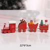 GeckoCustom Wooden Train Christmas Ornament Merry Christmas Decoration For Home Table 2023 Xmas Gifts Noel Natal Navidad Happy New Year 2022 Style 6