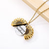 GeckoCustom You Are My Sunshine Open Locket Sunflower Pendant Necklace Boho Jewelry Best Friendship Gifts Bff Letter Necklace Collier gold Color / China