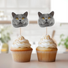 Custom Photo Funny Cat Funny Personalized Decoration Cupcake Toppers HA75 891988