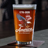 Celebrate 250 Years Of America USA Anniversary 1776-2026 Print Beer Glass HO82 894514