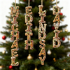 Personalized Custom Name Gingerbread Letter Ornaments For Family Christmas Gift TH10 171047