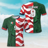 Custom Name Mexico USA Split Soccer Personalized Jersey Tshirt TH10 170383