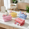 Personalized Custom Name Gingham Makeup Bag, Ruffled Cosmetic Pouch, Bridesmaid Gift TH10 170433