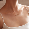 Family Name Necklace with Heart, Multiple Hearts Necklace, Kids Names Jewelry for Mom TH10 169157
