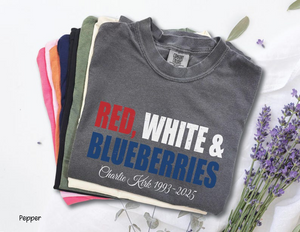 Red White & Blueberries Charlie Kirk 1993-2025 Comfort Shirt TH10 896229
