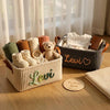 Personalized Embroidery Baby Storage Basket – Baby Shower Gift Knitted Wire Art HO82 903014