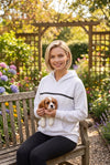 Pet Carrier Hoodie, Oversized Women'S Sweatshirt with Pet Pocket, Hooded Pullover, Synthetic Fiber