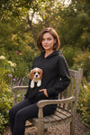Pet Carrier Hoodie, Oversized Women'S Sweatshirt with Pet Pocket, Hooded Pullover, Synthetic Fiber