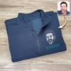 Custom Face Personalized Embroidered Golf Quarter Zip Sweater, Unique Golf Enthusiast Gift, Golfers and Coaches Gift HA75 898630