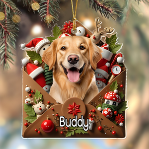 Custom Photo Letter To You 3D Effect Dog Acrylic Ornament HO82 900556