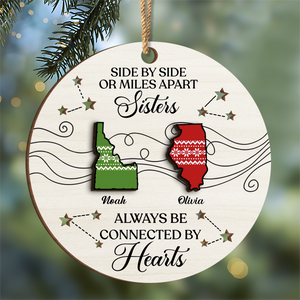 Personalized Best Friend Christmas Birthday 2-Layer Wooden Ornament Gifts For Women, Besties, Sisters, BFF TH10 894917