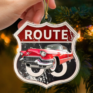 Custom Photo Route 66 Acrylic Ornament Gift For Car Lovers CH07 895366