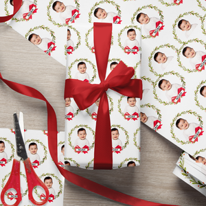 Custom Human Photo Christmas Wrapping Paper CH07 895696