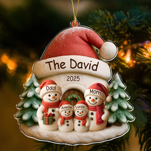 Personalized Gift Snowman Family Christmas Keepsake Acrylic Ornament LM32 895793