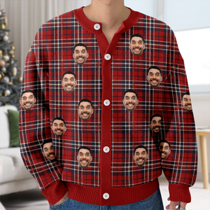 Custom Family Photo Christmas Ugly Cardigan TH10 896581