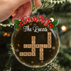 Personalized Crossword Style Family Keepsake Acrylic Ornament Christmas Gift HA75 897690