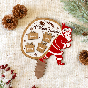 Custom Family Name Santa Claus Personalized Family Christmas Tree Topper CH07 899068
