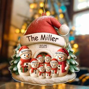 Personalized Gift Snowman Family Christmas Keepsake Acrylic Ornament LM32 895793
