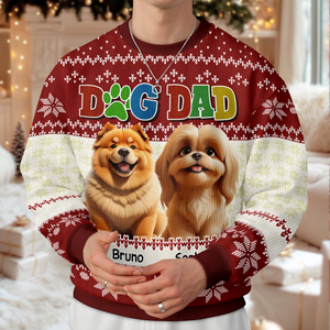 Dog Mom Dog Dad Funny Dog Personalized Ugly Sweater For Dog Lovers LM32 895969