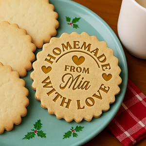 Custom Name Home Made With Love Cookie Stamp HO82 900616