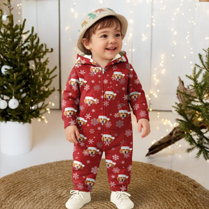 Custom Dog Photo Santa Christmas Onesie Pajamas CH07 899306