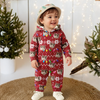 Custom Cat Face Funny Christmas Lights Onesie Pajamas HO82 900392