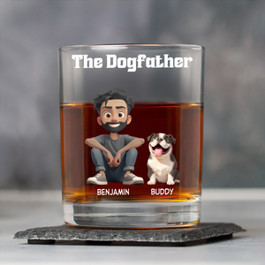 The Dogfather For Dog Lover Print Whiskey Glass TH10 896469