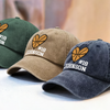 Personalized Baseball Softball Basketball Heart Sports Washed Denim Baseball Cap HA75 897684