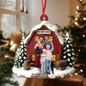 Custom Family Photo Christmas Personalized Wood Ornament HA75 897556
