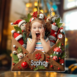 Custom Photo Letter To You 3D Effect Family Acrylic Ornament Gift For Mom, Dad, Brother, Sister, Kids HO82 900552