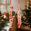 Personalized Gingerbread Alphabet Christmas Wood Ornament Family Gift HO82 900160