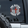 One Nation Under God Patriotic USA Car Window Decal Sticker HA75 898988