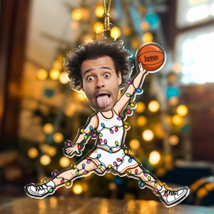 Custom Photo Basketball Players Personalized Acrylic Ornament HA75 897822