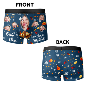 Custom Funny Photo Only My Wife Can Jingle My Ball Man's Boxer CH07 899898