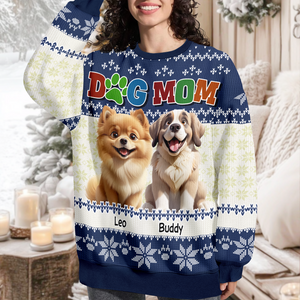 Dog Mom Dog Dad Funny Dog Personalized Ugly Sweater For Dog Lovers LM32 895969