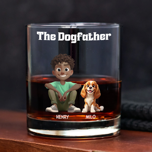 The Dogfather For Dog Lover Print Whiskey Glass TH10 896469