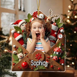 Custom Photo Letter To You 3D Effect Family Acrylic Ornament Gift For Mom, Dad, Brother, Sister, Kids HO82 900552