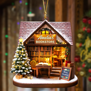 Personalized Christmas Bookish Wood Ornament Gifts For Book Lovers CH07 899284