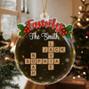 Personalized Crossword Style Family Keepsake Acrylic Ornament Christmas Gift HA75 897690