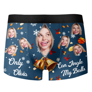 Custom Funny Photo Only My Wife Can Jingle My Ball Man's Boxer CH07 899898