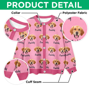 Custom Pet Portrait Photo Ugly Cardigan - Personalized Dog/Cat/Person Photo & Name Gif For Christmas CH07 899808