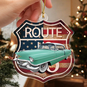 Custom Photo Route 66 Acrylic Ornament Gift For Car Lovers CH07 895366